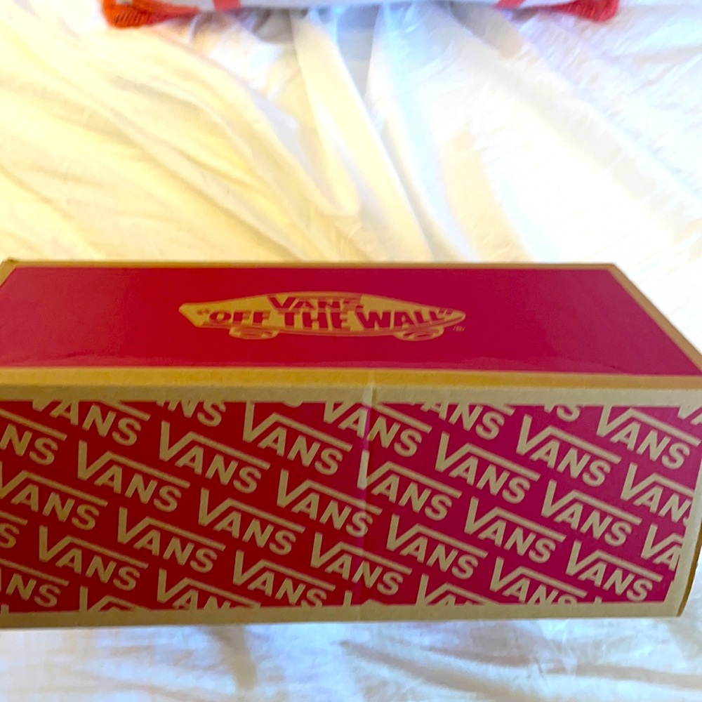 White slip on vans , never worn with tags!